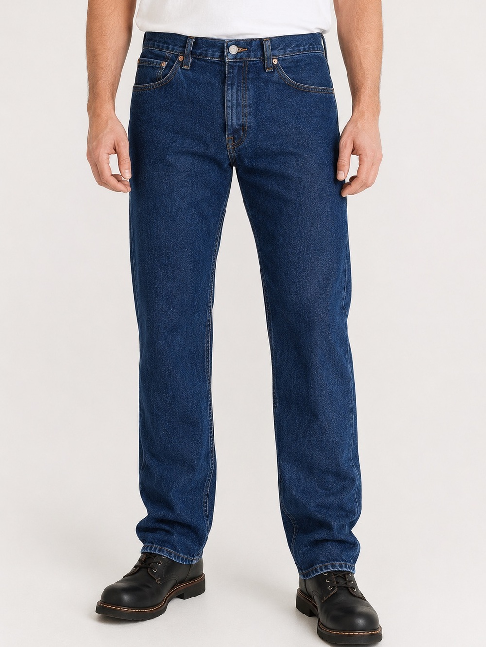 Wrangler Men's 30x32 Regular Fit Blue Jeans Workwear 96501MR Classic Denim Tough